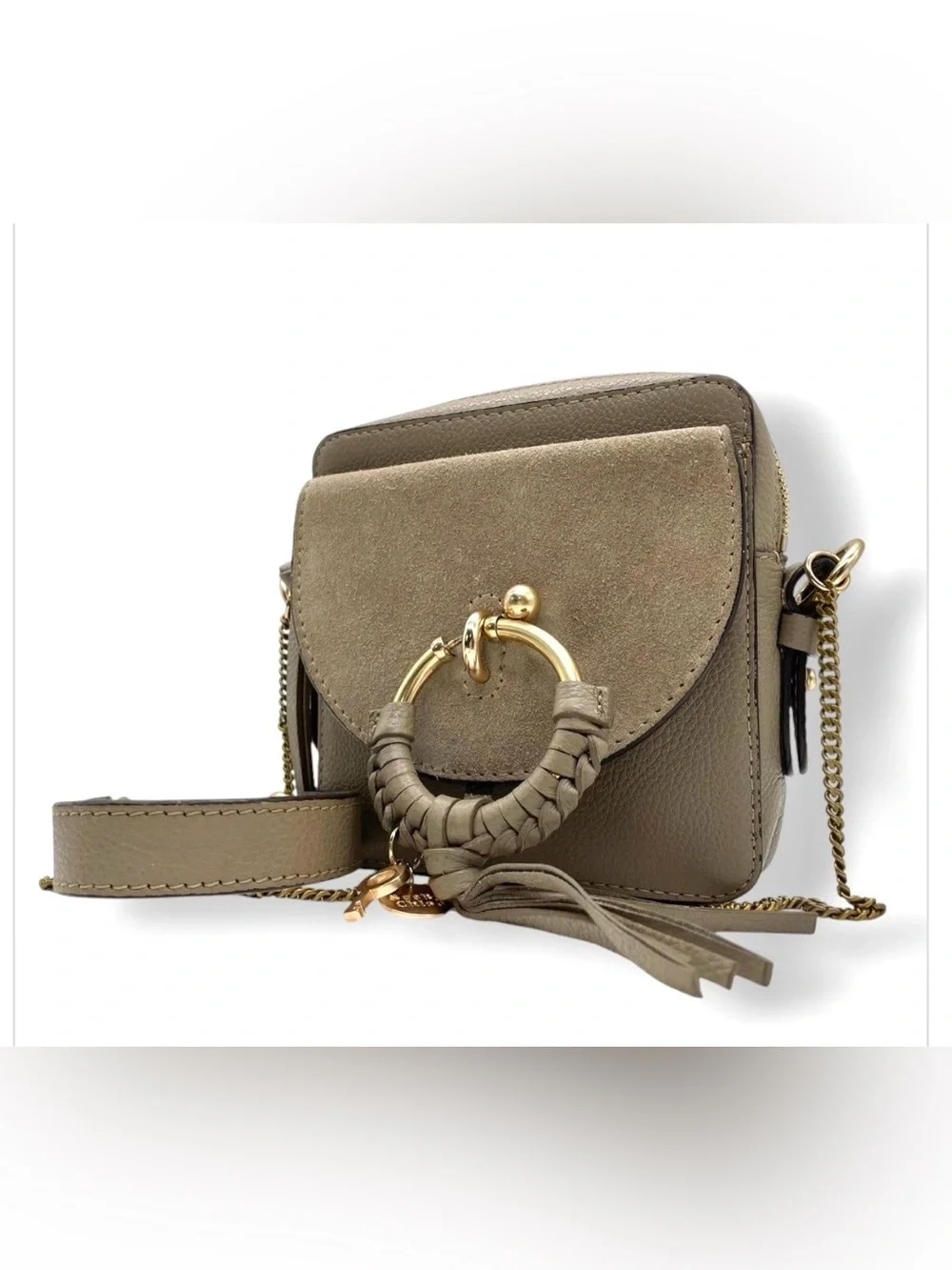 Chloé Joan Small Leather & Suede Crossbody Bag